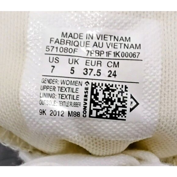 Converse Womens Zebra Print High Top Sneakers Size 7 US / 5 UK 37.5 EU Textile U - Picture 5 of 8